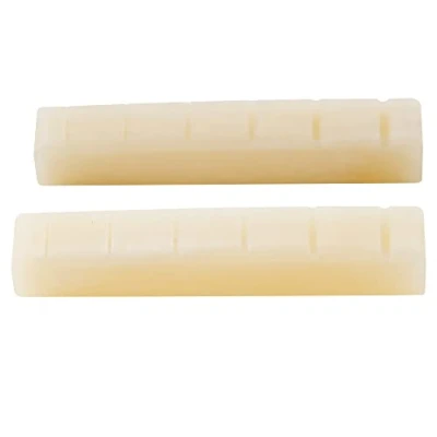 Afbeelding van Musiclily Pro 42,95mm Slotted Unbleached Topkam Been voor 6 snarige Elektrische of Akoestische Gitaar Ibanez PRS (2 Stuks)