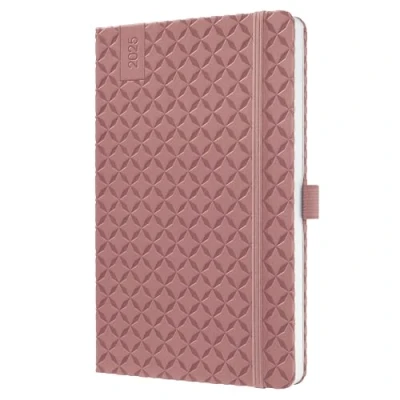 Afbeelding van 2x Weekagenda Flair A5 2025 (NL/FR/EN/DU) Dusty Red Hardcover