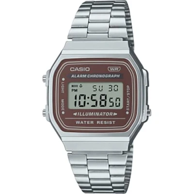 Afbeelding van Casio A168WA 5AYES Horloge Retro Classic bruin