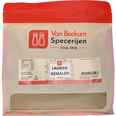 Afbeelding van Van Beekum Specerijen Laurier Gemalen 1 kilo (hersluitbare stazak)