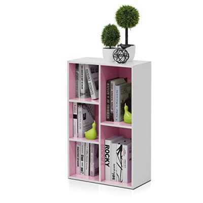 Afbeelding van Furinno modern 5 Cube wit/roze