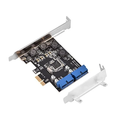 Afbeelding van Mini PCI E Express USB 3.0 uitbreidingskaart voor interne 2 poorts 19 pins header Snellere 5 Gbit/s kaartadapter met laag profiel winXP / 7/8 8.1/10