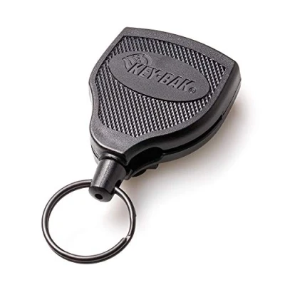 Afbeelding van KEY BAK Sleutelrol stabiel Kevlar touw tot 15 sleutels met clip, zwart, KB Super 48, 3,2 x 12,1 18