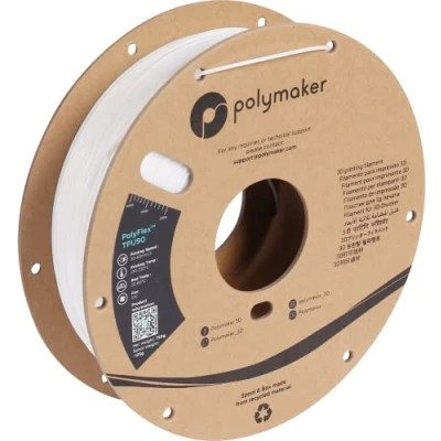 Afbeelding van Polymaker PolyFlex TPU 90A filament 1.75 mm White 750 Gr