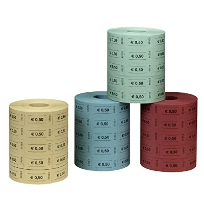 Afbeelding van Herlitz 10733350 Waardecoupons 0,50 Euro, 5 x 1000 scheurvellen doorlopend genummerd