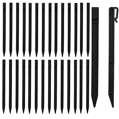 Afbeelding van 30 Stuks Plastic Tuin Anker Haringen Heavy Duty Grond voor Holding Net Bodem