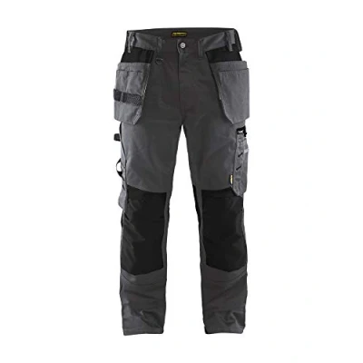 Afbeelding van Blaklader Werkbroek met spijkerzakken 1555 1860 Donkergrijs/Zwart