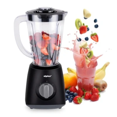Afbeelding van alpina Blender 1,5 Liter 400 Watt Turbofunctie Kunststof Kan Zwart