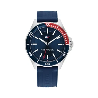 Afbeelding van Tommy Hilfiger heren horloge analoog quartz One Size Donkerblauw 32022055