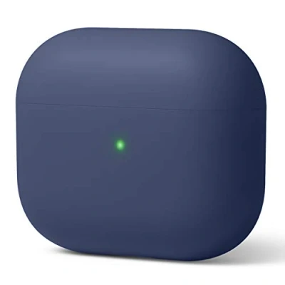 Afbeelding van elago Liquid Hybrid Hoesje Compatibel met AirPods 3 Case Drievoudige Laag Structuur Bescherming (Blauw)