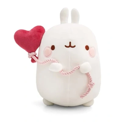 Afbeelding van NICI knuffel MOLANG met hart ballon 24cm in geschenkverpakking wit Zacht speelgoed gemaakt van pluche, schattig pluchen knuffeldier om mee te knuffelen, voor kinderen en volwassenen 61674