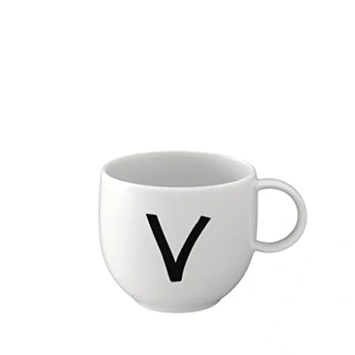 Afbeelding van like. by Villeroy &amp; Boch Letters beker V, 380ml, premium porselein, wit