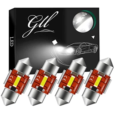 Afbeelding van GLL 4pcs 31MM C5W LED Canbus CSP 1860 1SMD Festoon Lampen 650 Lumen voor Auto Lampjes Nummerplaat Licht Parkeren Binnenste Stam Koepellicht