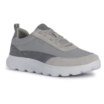 Afbeelding van Geox U Spherica Sneakers laag, Heren, Maat: 42, Light grey Textiel/ synthetisch