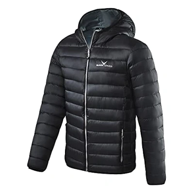 Afbeelding van Black Crevice gewatteerde herenjas, lichte jas in verschillende kleuren en maten, wind waterafstotend herenjack, met synthetische vezelvulling,