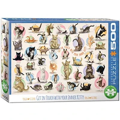 Afbeelding van Eurographics YOGA Kittens Puzzel voor kinderen, Maat: One Size, Multicoloured