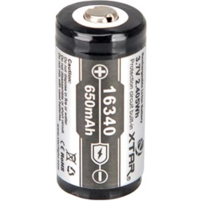 Afbeelding van Xtar Oplaadbare Lithium Ion Batterij 3.7 V 650 Mah 16340