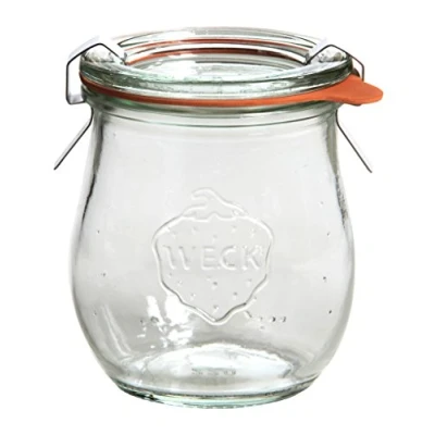 Afbeelding van Weck Tulpglas 220 ml, set van 12 stuks, inmaakglas, deksel, afdichtring, inmaakklemmen, doorzichtig, x ml
