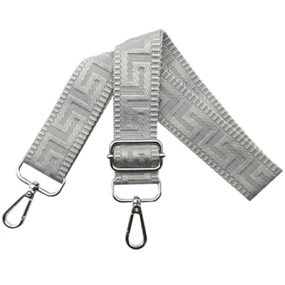 Afbeelding van Schouderriem voor tas, tasriemen om te wisselen, verstelbare tasriem, breed, 3,8 cm, met zilveren karabijnhaak, tasband, schouderriem, draagriem handtassen dames, kleurrijk, K, Puur grijs,