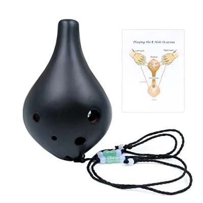 Afbeelding van Alnicov 6 gaten Ocarina, Alto C Keramische Smokey Brown Ocarinas, Geglazuurd keramiek, mooi ontwerp, perfect voor beginners