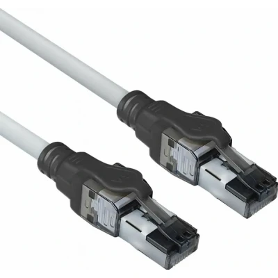 Afbeelding van ACT FB4005 S/FTP CAT6A IDC 4PPoE / PoE++ 100W LSZH Patchkabel Snagless RJ45 connectoren Grijs 5 meter