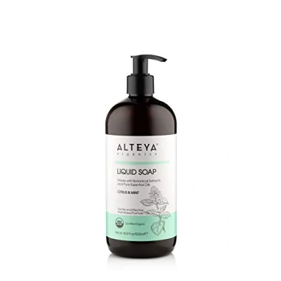 Afbeelding van Alteya Organic Vloeibare Zeep Citrus &amp; Munt 500 ml USDA Biologisch Gecertificeerde Puur Natuurlijke en Douchegel