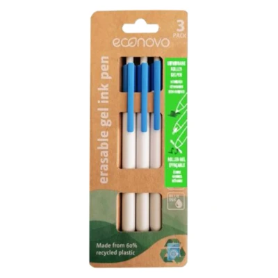 Afbeelding van Econovo Gelpennen Uitwisbaar Blauw 3 stuks