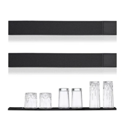 Afbeelding van Relaxdays barmat set van 2 biermat vaatmat voor glazen lange en korte noppen pvc