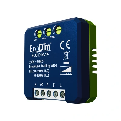 Afbeelding van EcoDim LED dimmer module RLC, ECO DIM.14, Geschikt voor alle merken pulsdrukkers, Kleine inbouwdiepte, 250W