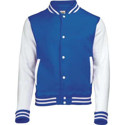 Afbeelding van Awdis Kinder Unisex Varsity Jacket / Schoolkleding (Koningsblauw/Wit)