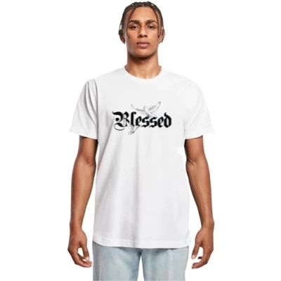 Afbeelding van Mister Tee Blessed DOVE Tshirt print, Heren, Maat: Large, White