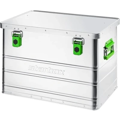 Afbeelding van ALUTEC Starbox 70 aluminium koffer (inhoud liter, binnenafmetingen 580 x 385 380 mm, stof en spatwaterdicht, incl. bevestigingsriemen, gereedschapskoffer, opbergkoffer, gewicht 3,74 kg) 26070