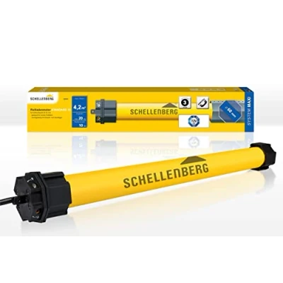 Afbeelding van Schellenberg 20610 rolluikmotor MAXI Standard 10 Nm, buismotor voor 60 mm as, tot 4,2 m2 rolluikoppervlak, set incl. wandlagers
