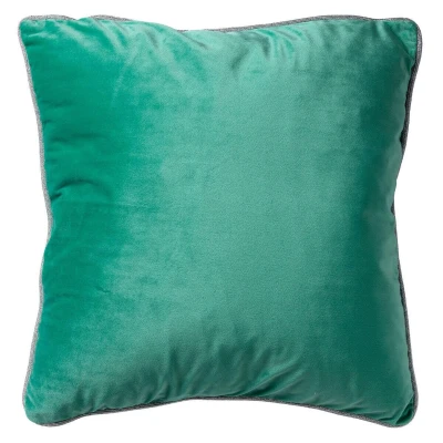 Afbeelding van Dutch Decor FINN Kussenhoes 45x45 cm velvet effen kleur met glitterbies Spearmint groen