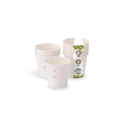 Afbeelding van GREENBOX Organische papieren bekers, wegwerpservies, drinkbekers, composteerbare en biologisch afbreekbare witte, onbedrukte milieuvriendelijke koffiemok, 50 stuks, ml