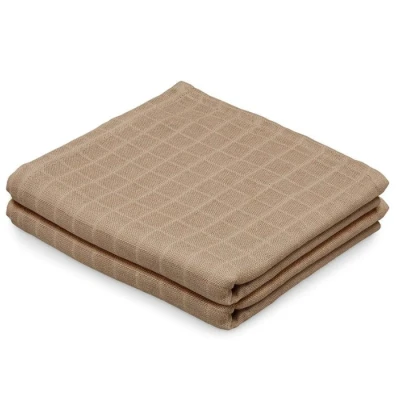 Afbeelding van Cam hydrofiele doeken set van twee 70x70 camel/bruin