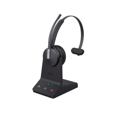 Afbeelding van Yealink WH64 Mono Teams Headset incl. Basisstation Ideaal voor Microsoft Teams, Comfortabel één Oor ontwerp, ruisonderdrukking, USB poort