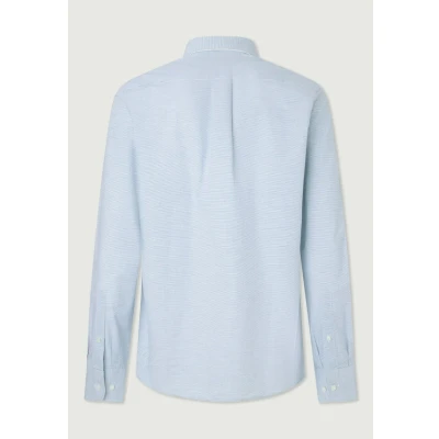 Afbeelding van Hackett London Barre Stripe Overhemd, Heren, Maat: Large, Navy white
