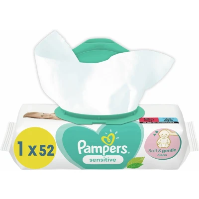 Afbeelding van Pampers Babydoekjes Sensitive 52 stuks