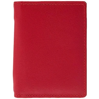 Afbeelding van Alassio 43064 notitieblok etui Monza leer, mapje in rood, ca. 10 x 7,5 1 cm, leren met A8 notitieblok, 3 insteekvakken en mini balpen metaal