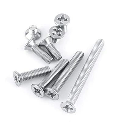 Afbeelding van 100 Stks/zak M3 Machine Schroeven, 9 Types Platte Kop Roestvrij Staal SS304 Verzonken Schroef Bout Bevestiging (6mm)
