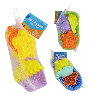 Afbeelding van BLUE SKY Mini Strandset Strandspel 041036 Willekeurig Model 4 Stuks Zacht Plastic Kinder Speelgoed Buitenspel Zand 17 cm Vanaf 18 Maanden