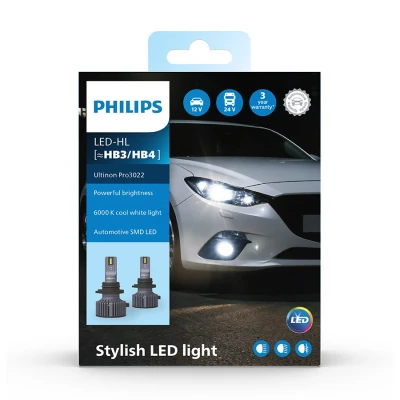 Afbeelding van Philips HB3/HB4 LED Koplamp 12 24V Ultinon Pro3022 Set
