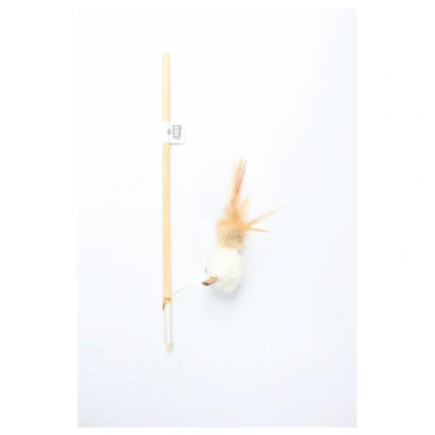 Afbeelding van Adori Kattenhengel Lamswol Muis Kattenspeelgoed 40 cm Assorti