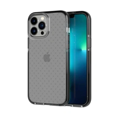 Afbeelding van Tech21 Evo Check iPhone 13 Pro Max hoesje Flexibel schokbestendig telefoonhoesje Zwart 4,9 meter valbestendig