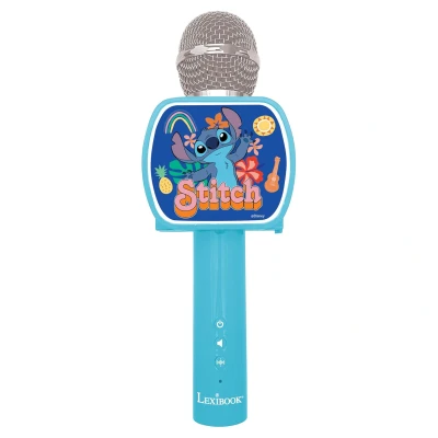 Afbeelding van Lexibook, Disney Stitch, Microphone Bluetooth® avec fonction Changement de voix, Enceinte intégrée, Support téléphone inclus, Bleu, MIC240D