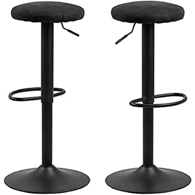 Afbeelding van AC Design Furniture Finn barkruk, antraciet, H: 82 x B: 40 D: cm