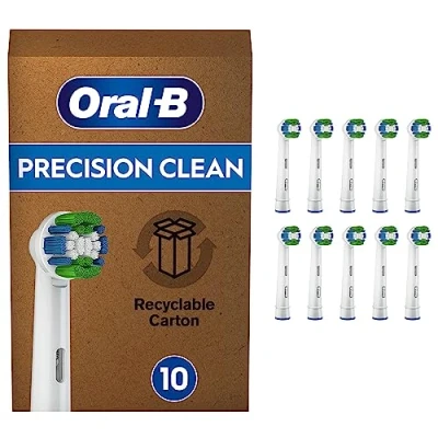 Afbeelding van Oral B Precision Clean Opzetborstel Met CleanMaximiser technologie, Verpakking Van 10 Stuks
