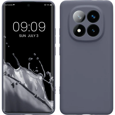 Afbeelding van kwmobile telefoonhoesje geschikt voor Xiaomi Redmi Note 14 Pro+ 5G / Pro Plus Hoesje smartphone Precisie camera uitsnede In blauwgrijs