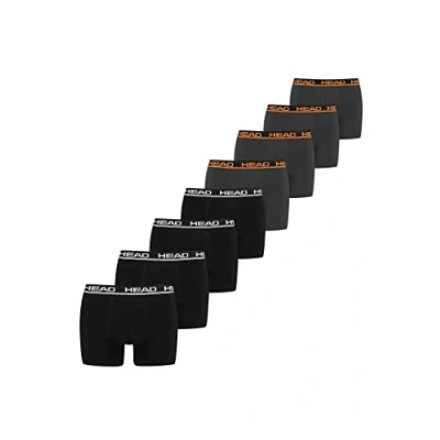 Afbeelding van HEAD Herenboxershort ondergoed (verpakking van 8 stuks), Zwart/Donker Shadow, S